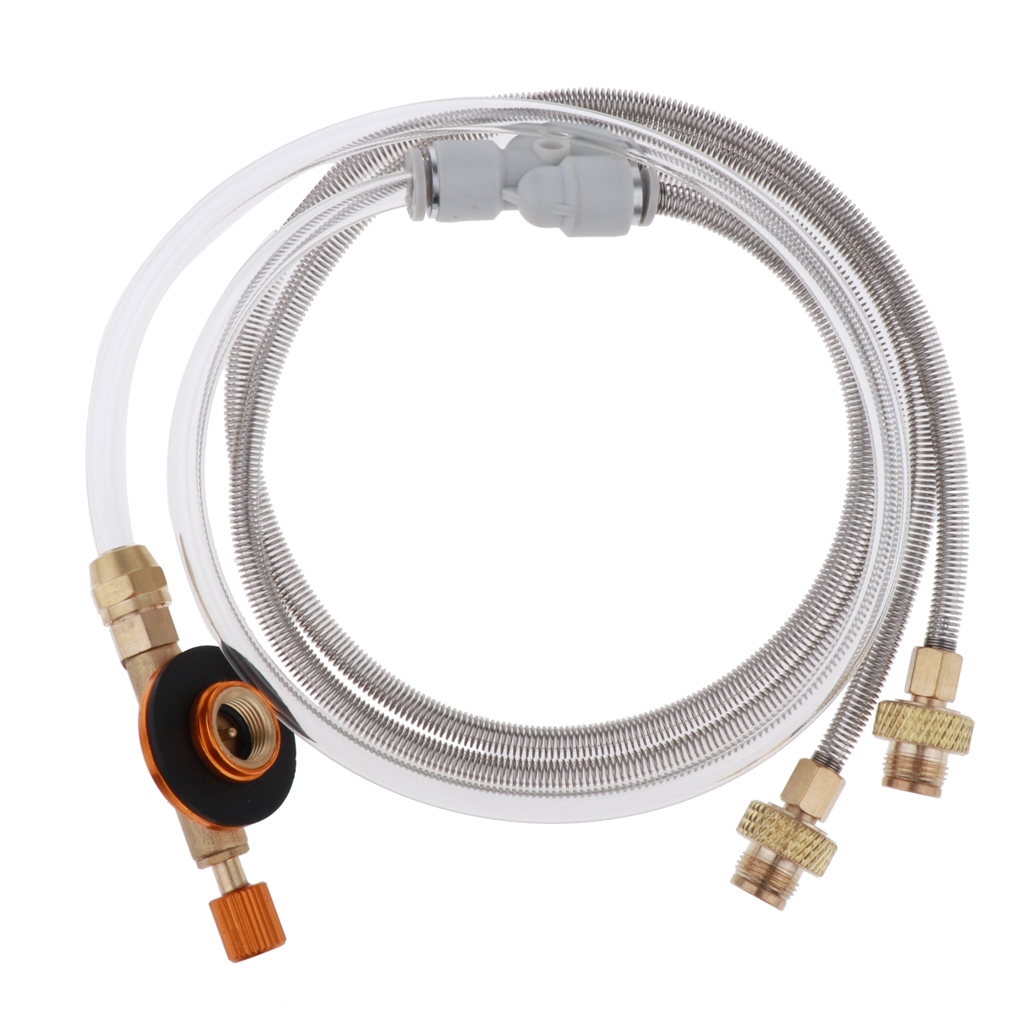 Y Splitter Two Hose 3 FT Low Pressure Propane Regulator Connection Kit for Gas