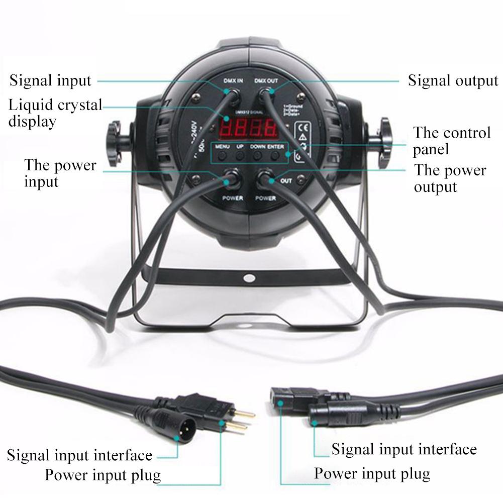 54LED Lâmpada de Disco, 180W, AC, 120-240V, DJ, KTV