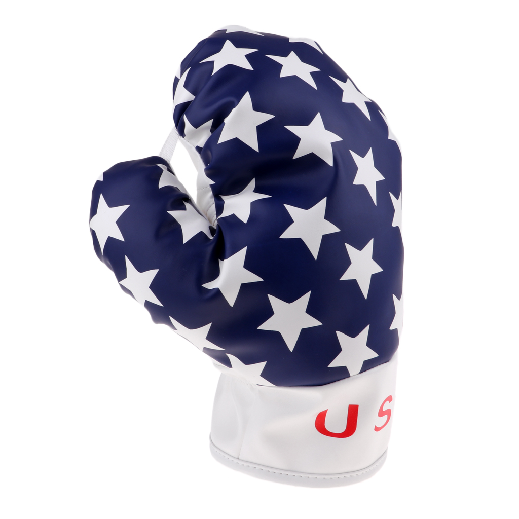 Boxing Glove Club Covers PU Leather USA Golf Head Cover Headcover Protector Bag Guard  for No.1 Wood Driver