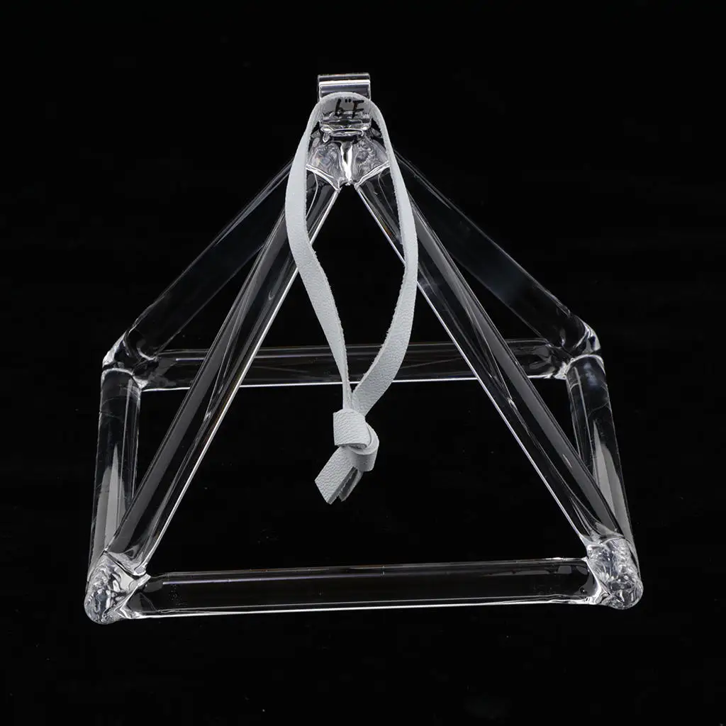 Crystal Singing Bowl Triangle Transparent Singing Pyramid 6in F Note Yoga Bowl Craft