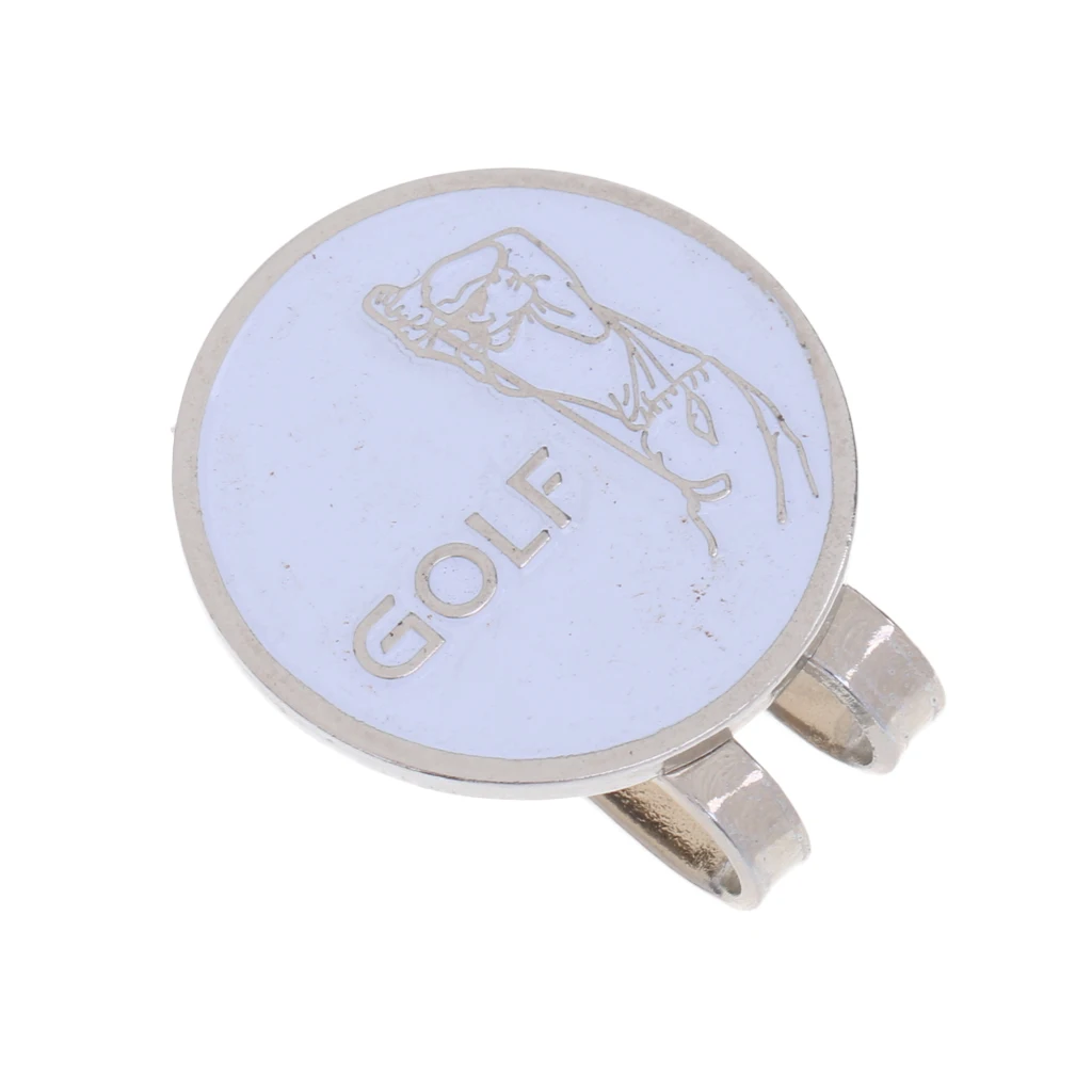 Classic Golfer Pattern Magnetic Hat Clip Golf Ball Marks Clip On Golf Cap Visors