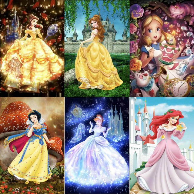 Full Square/round Diamond Painting Disney Cartoon Princess Snow