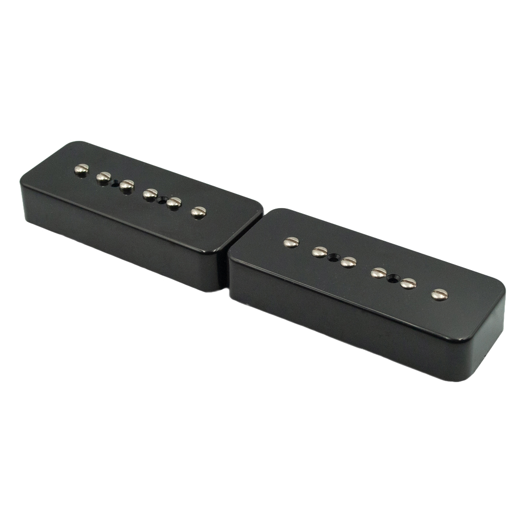 2Pcs Soap Bar Electric Guitar Pickups Black 50mm/52mm with Screws Springs Luthier Supply