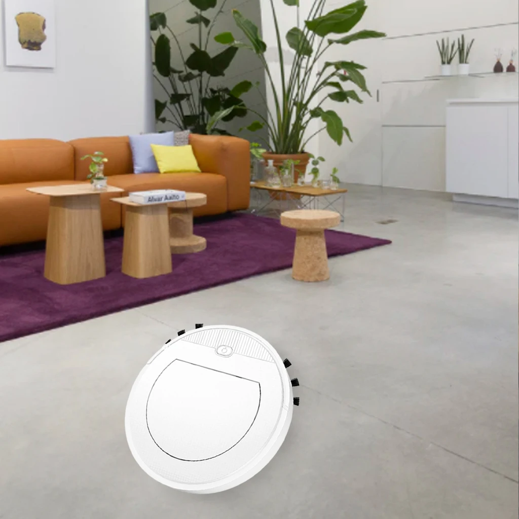 Smart Automatic Robot Vacuum, 2000Pa Robotic Vacuum Cleaner with Brush, Perfect for Pet Hair, Carpets, Hard Floor Sweep Mopping
