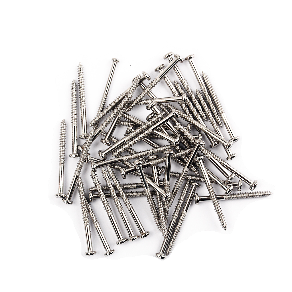 50 Pack Guitar Pickup Mounting Screws for PB JB Bass P90 Pickup Musical Instrument Parts