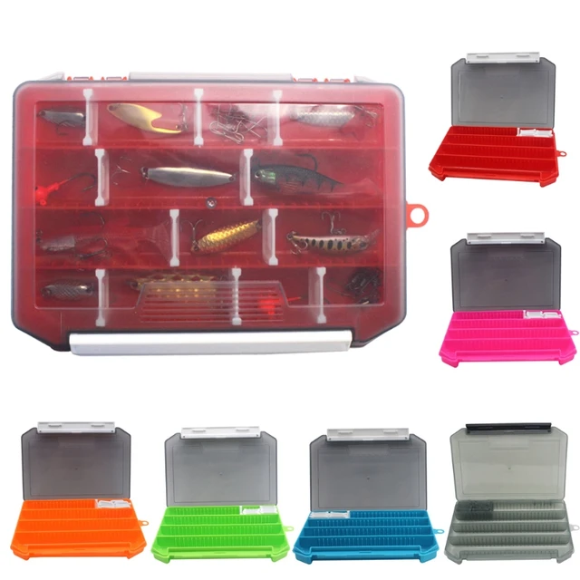 Fishing Tackle Box Storage Tray with Removable Dividers Fishing Lures Hooks  Accessories Organizer Holder Case