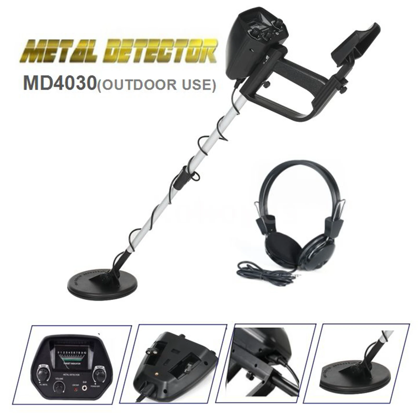 Metal Detector Searching Gold Digger Treasure Finder Waterproof & Adjustable