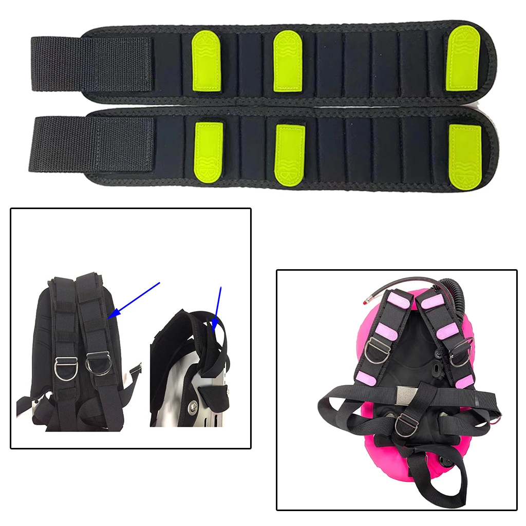 Durable Dive Backplate Shoulder Strap Pad, Quick Release Tech Free Diving Tank