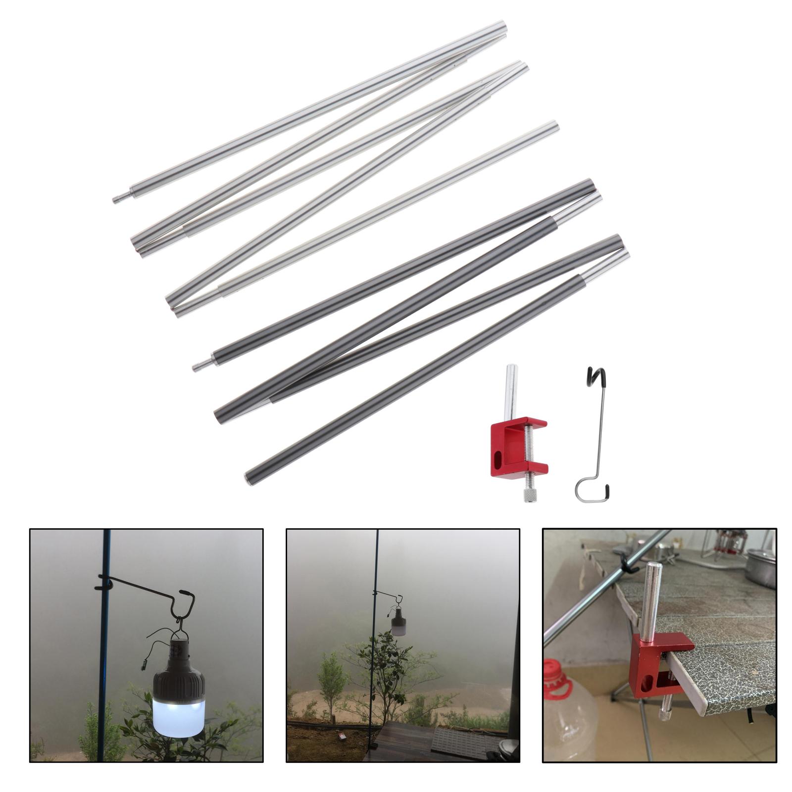 Outdoor Folding Lamp Post Pole Tent Hanging Light Hanger Holder Clip Stand for Camping Hiking Travel Picnic