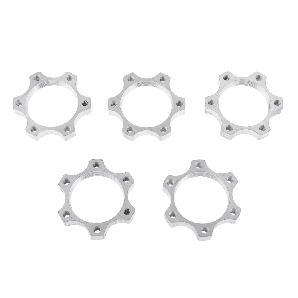 5 Pieces Bike Freewheel Threaded Hub Disc Disc Brake Rotor 6