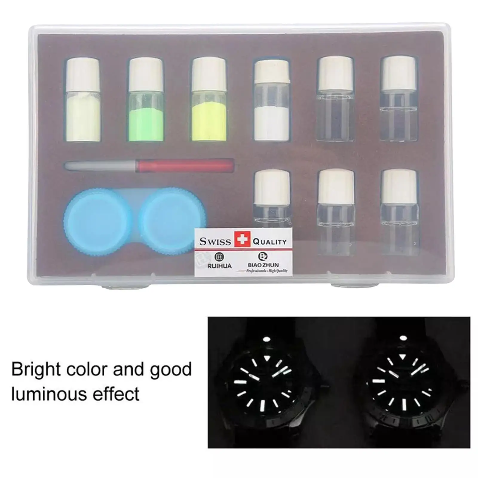 4 Color Professional Luminous Powder Set Watch Part Repair Accessories