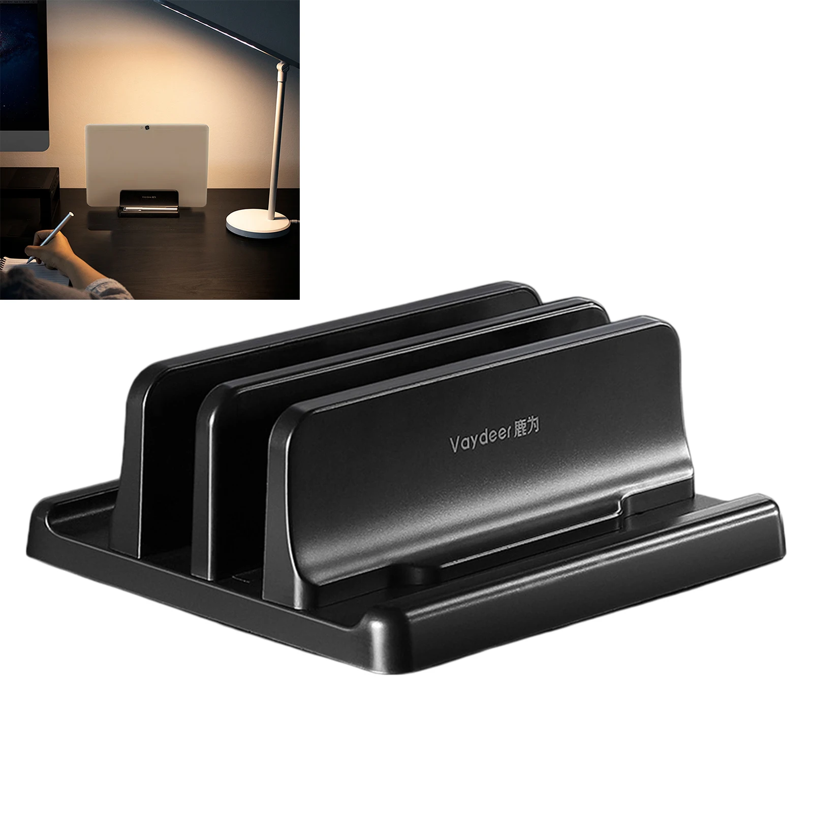 Multi-In-1 Lightweight Portable Desktop Laptop Stand Adjustable Stable Vertical Storage for Notebook Dock Phones for MacBook