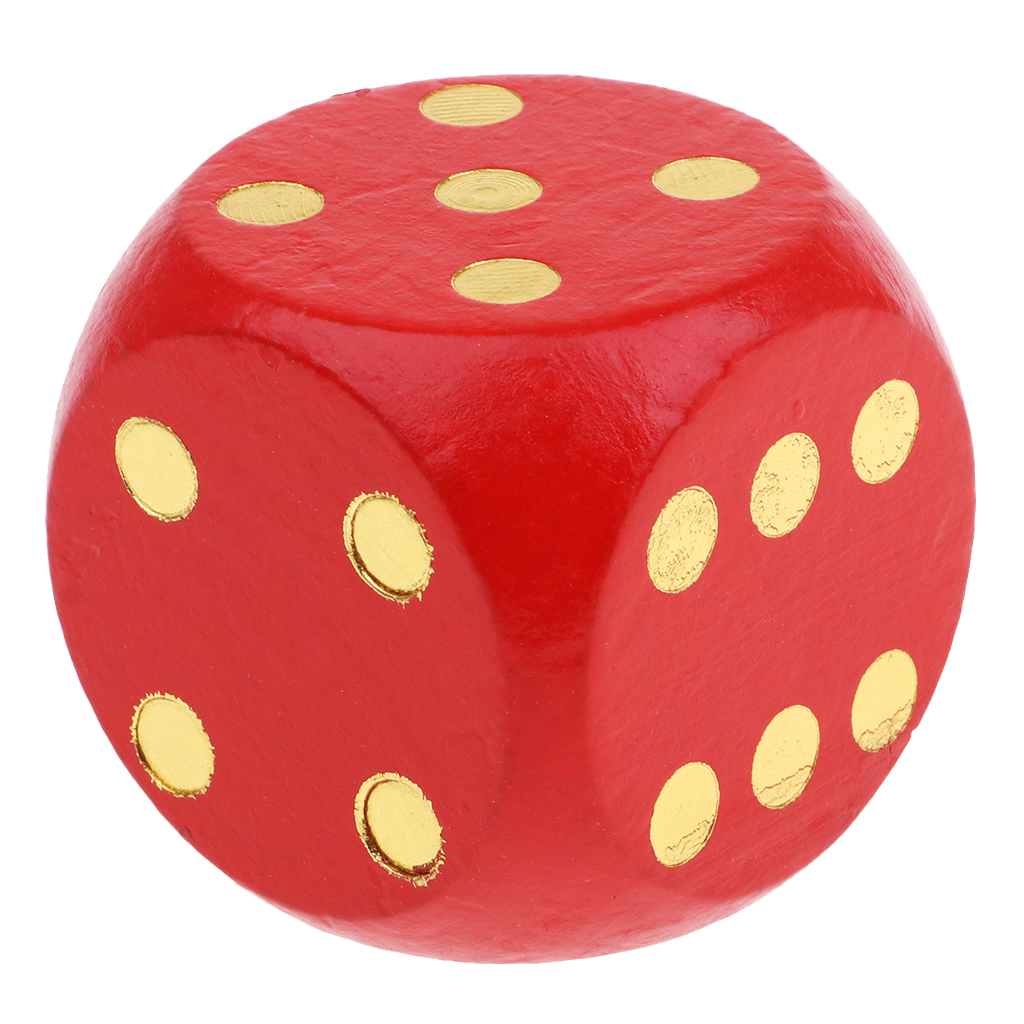 1 Piece Large Wooden Dice D6 Six Sided Dice for D&D RPG Games Green 1.97''