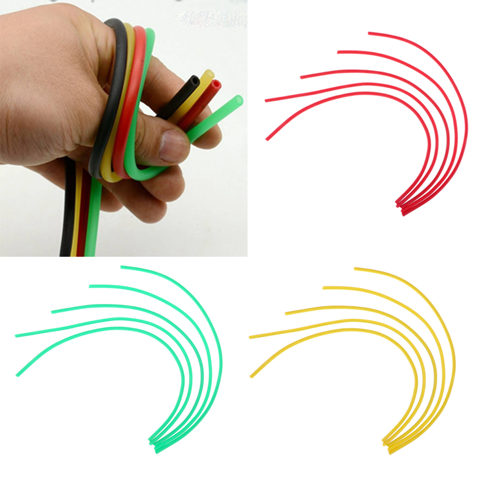 5pack 3mm Soft Elastic Thin Film Silicone Tube for Nymph Worm Skin Fishing Rig Sleeve Fly Tying Material DIY Making Tackles