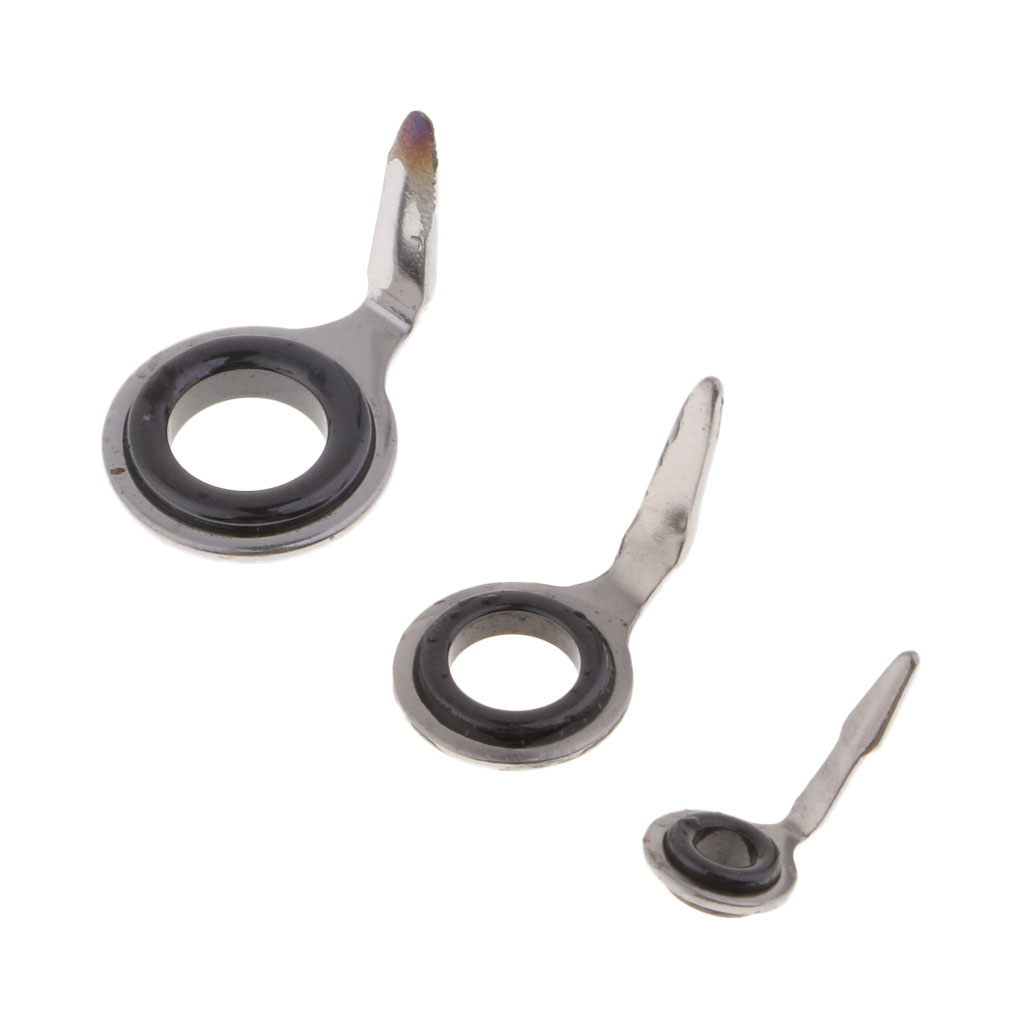 10pcs Fishing Rod Guides Eye Ring Rod Repair Kit 2mm, 3mm, 4mm, 4.5mm, 5mm