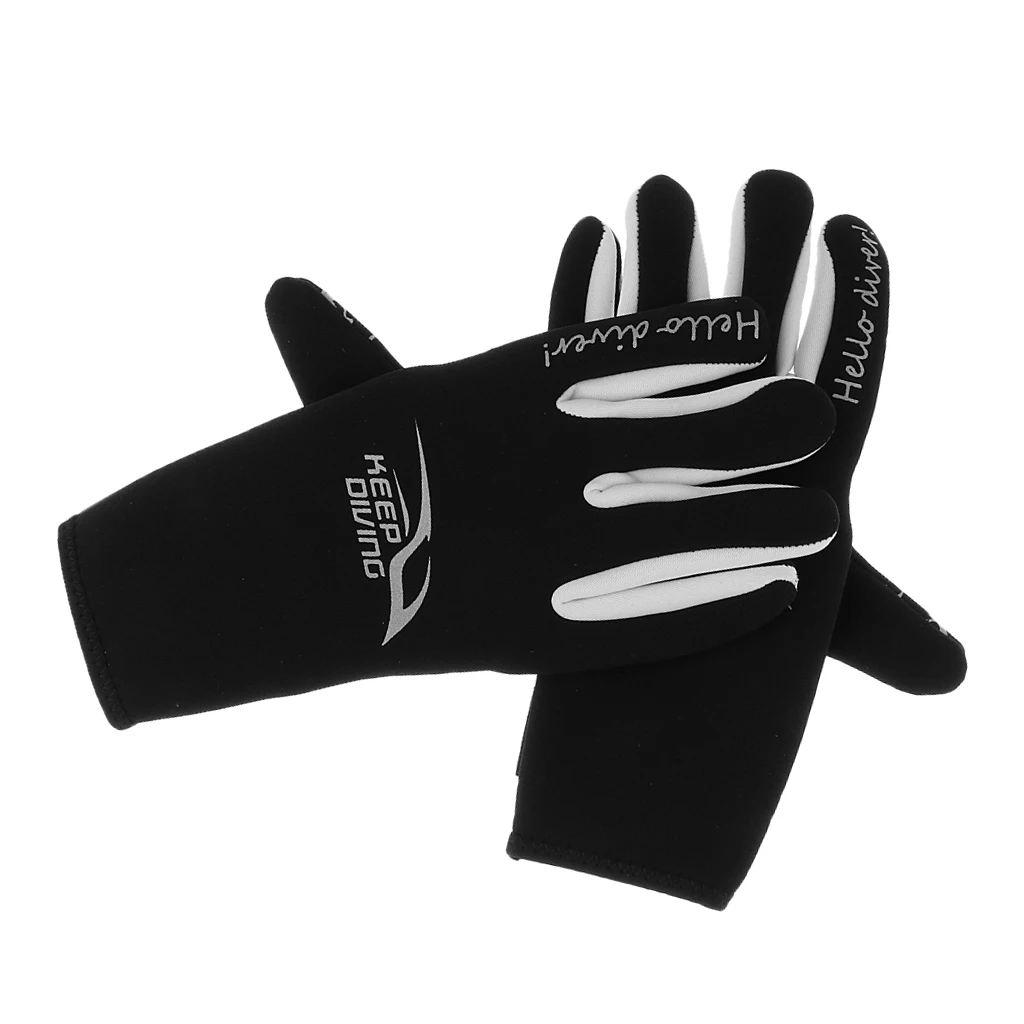 Unisex Premium 3mm Neoprene Wetsuit Gloves Scuba Diving Swimming Surfing Snorkeling Kayaking Gloves Black S
