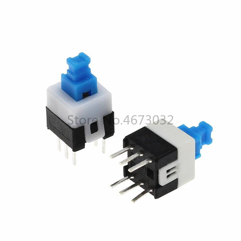 20Pcs Latching 7x7mm Mini Tactile Push Button Switch On-Off DIP-6pins HOT SALE 