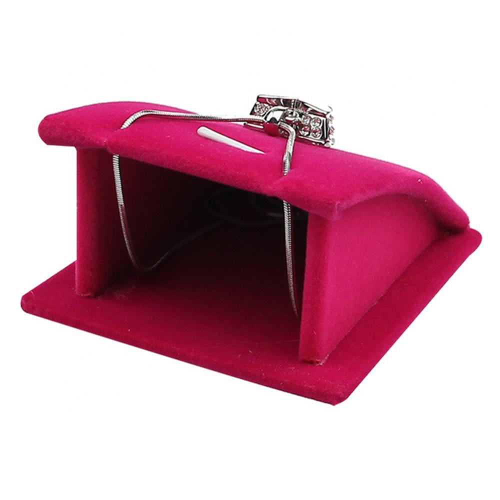 1Pc Jewelry Stand Holder for Counter Show Props Pendants Necklaces Chains Gifts Organizer Velvet Mini Protable Display Rack