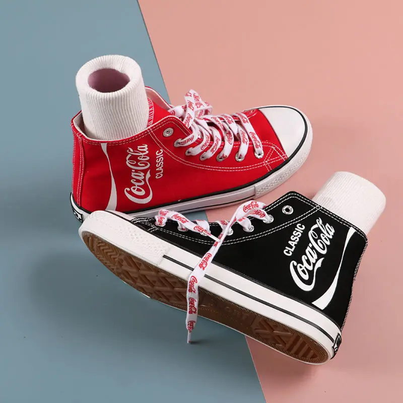 complexity Get drunk interface Новые модели 2021 года, бренд Coca Cola Co, кеды с высоким верхом,  маленькие белые кеды для мужчин и женщин, повседневная спортивная обувь для  влюбленных | АлиЭкспресс