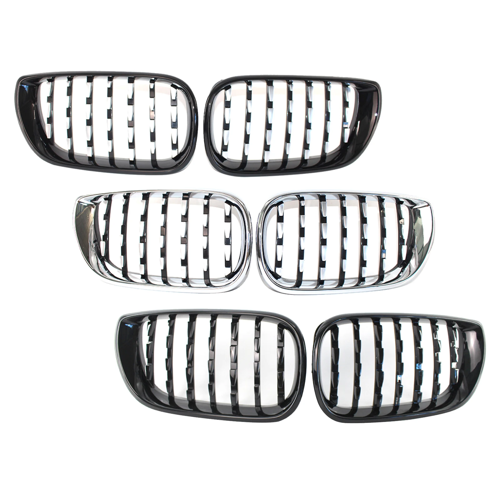 1 Pair of Car Front Kidney Grille Replace Fit for  3 Series E46 4-door 2002, 2003, 2004, 2005