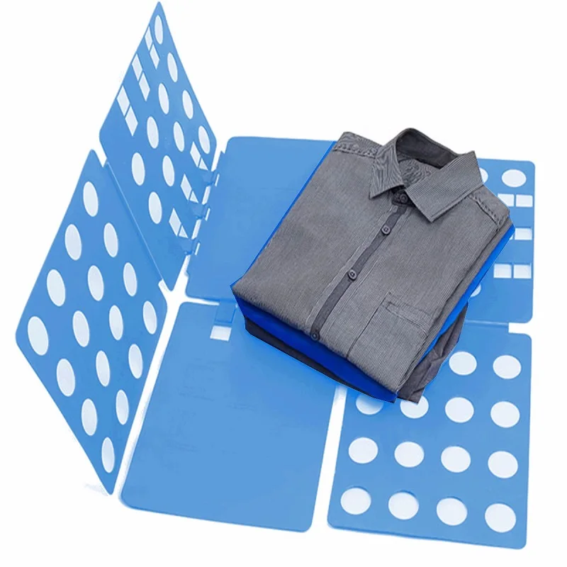 Blue Towels Pajamas Shirt Folder for T Shirts Navaris T-Shirt Clothes Folding Board Plastic Adjustable Laundry Flip Fold Organizer Pants 