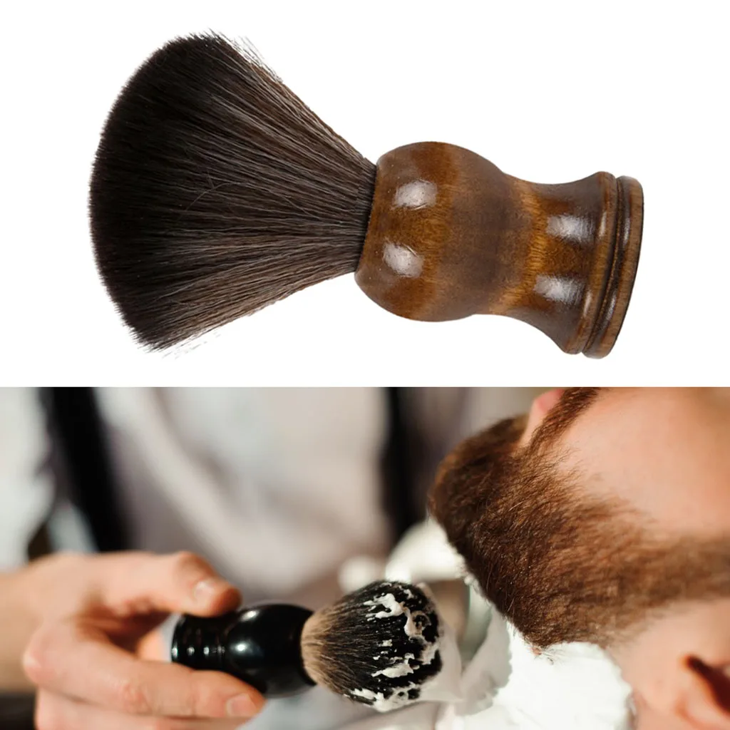 Shaving Brush with Solid Wood Handle Professional Brush for Salon Tool Beard Shaving Brush Male Shave Gifts