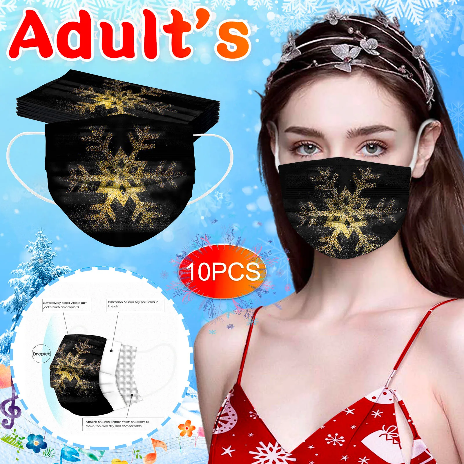 christmas costumes 10pc Adult Disposable Heart Love Print Mask Valentine Day Non-woven Fabric Dust Protective Masks Masque Halloween Cosplay Mask easy mens halloween costumes