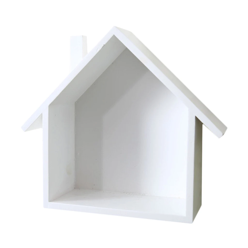 Wall Shelves Wall Mounted House Shaped Floating Shelf Display Boxes for Bedroom, Living Room, Bathroom, Kitchen, Office