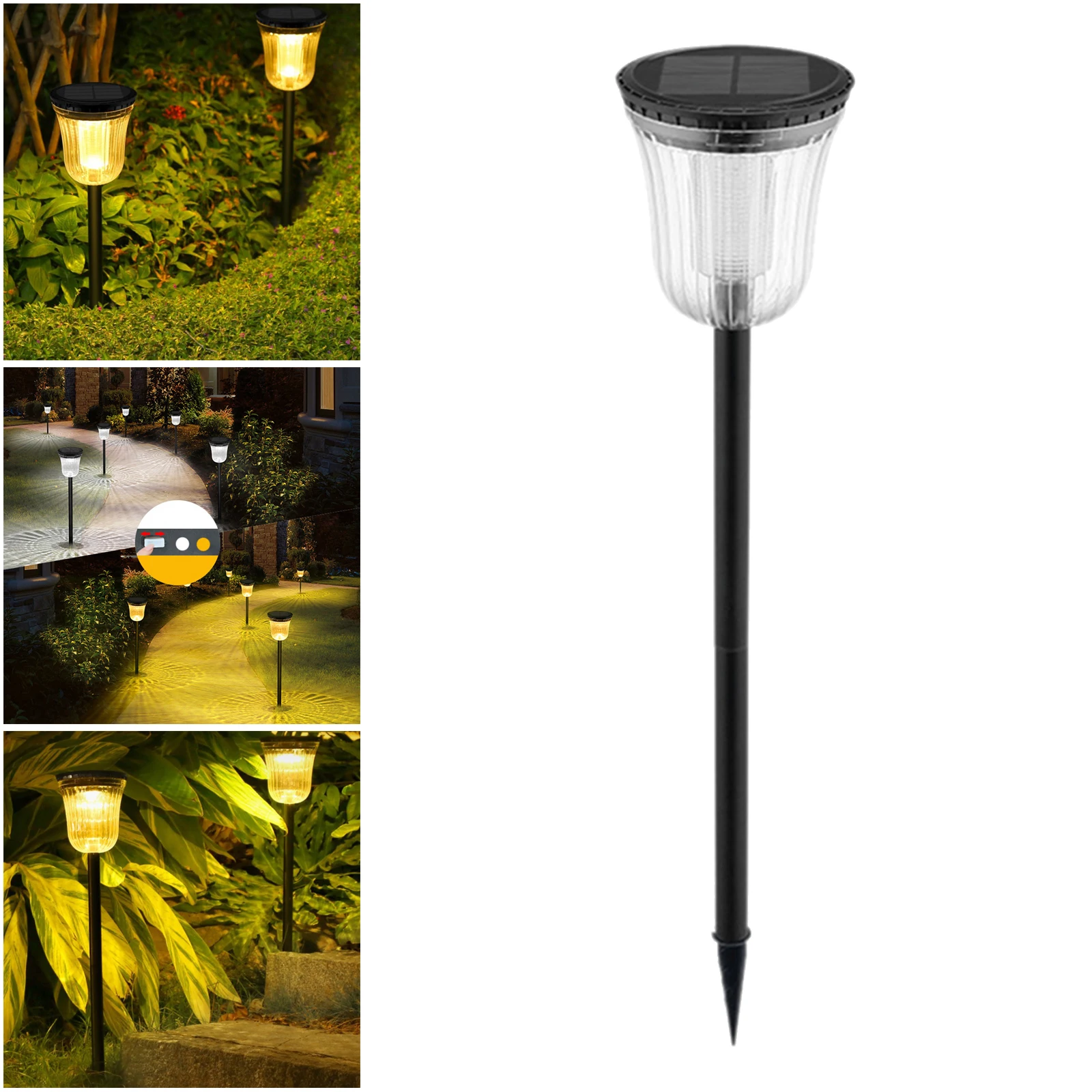 Outdoor Garden Solar Landscape Spotlight LED Wall Lights Decor Yard Lawn Driveway Pool Backyard Garage