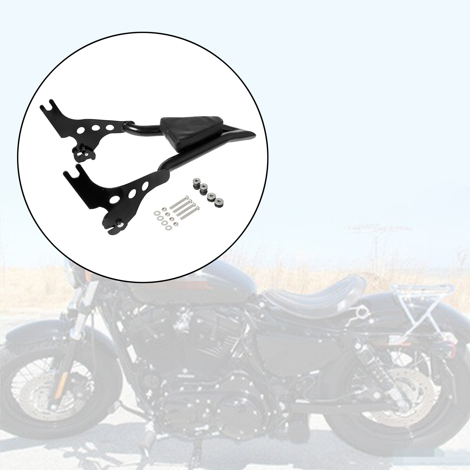 Detachable Rear Upright Passenger Backrest Cushion Hardware For Davidson XL883C XL883R Motorbike Accessories