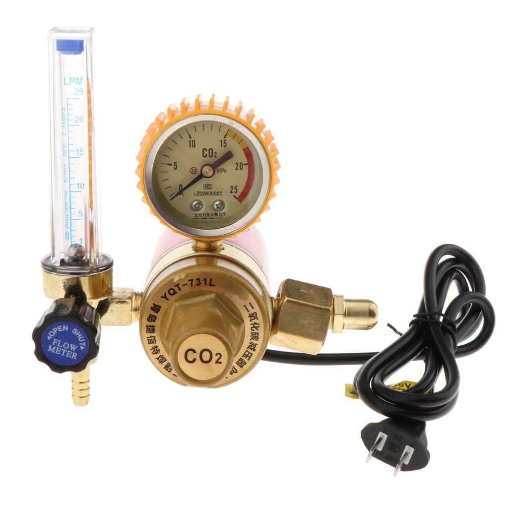 Mig Tig Flow Meter Regulator CO2 Gas Welding Regulator Pressure Gauge