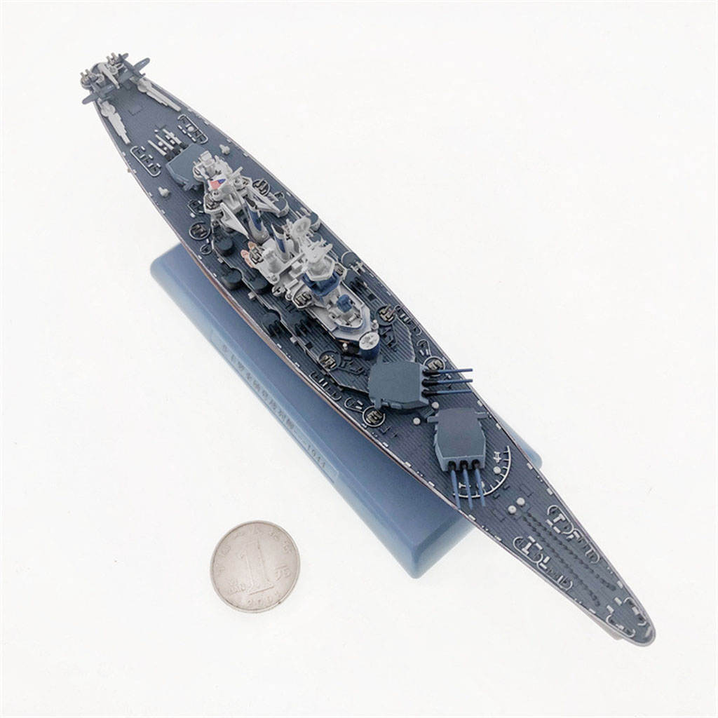 Simulation 1: 1000 Warship Model USS North Carolina (BB-55) Watercraft Model Finished Submarine Home Decor for Man Boy Souvenir