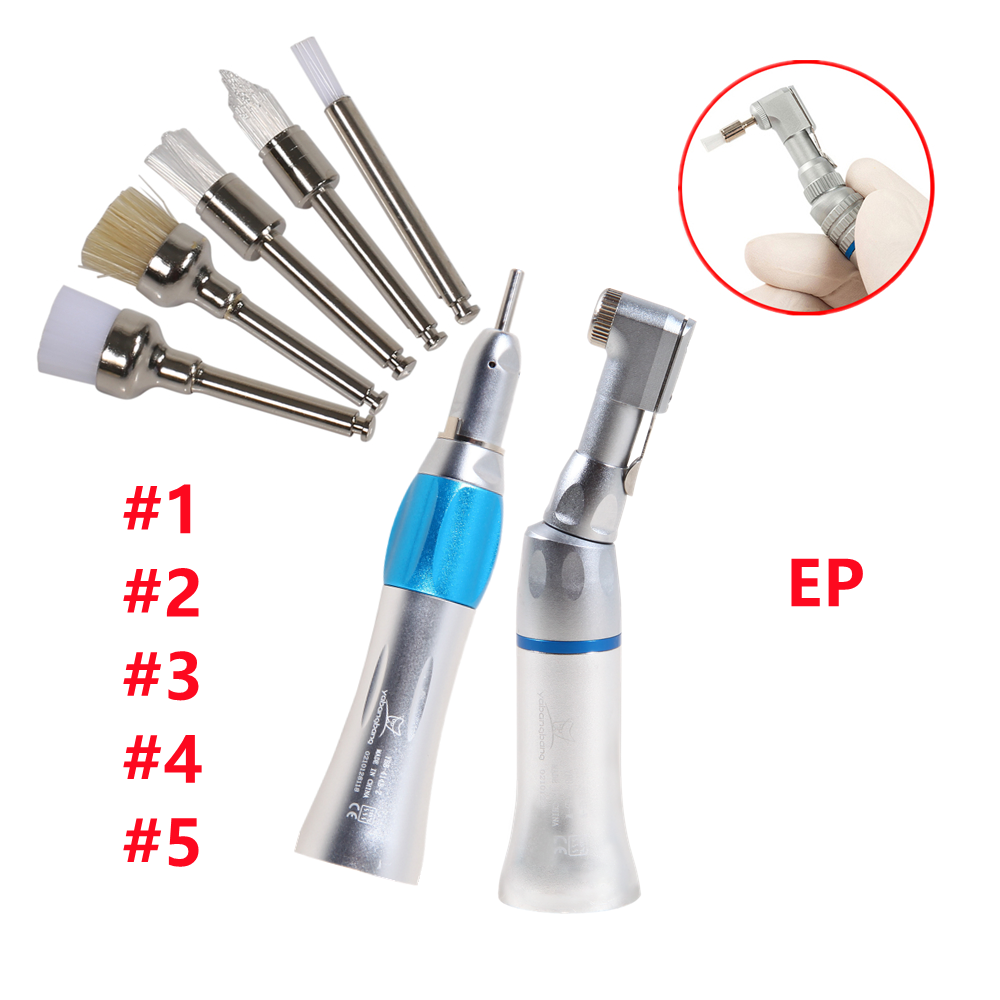 Best of Dental Low Speed Hand Piece Latch Type Contra Angle Straight Handpiece + 100pcs Prophy Alumina Bowl Polishing Brushes 2.35MM Nsk Reviews & Tips