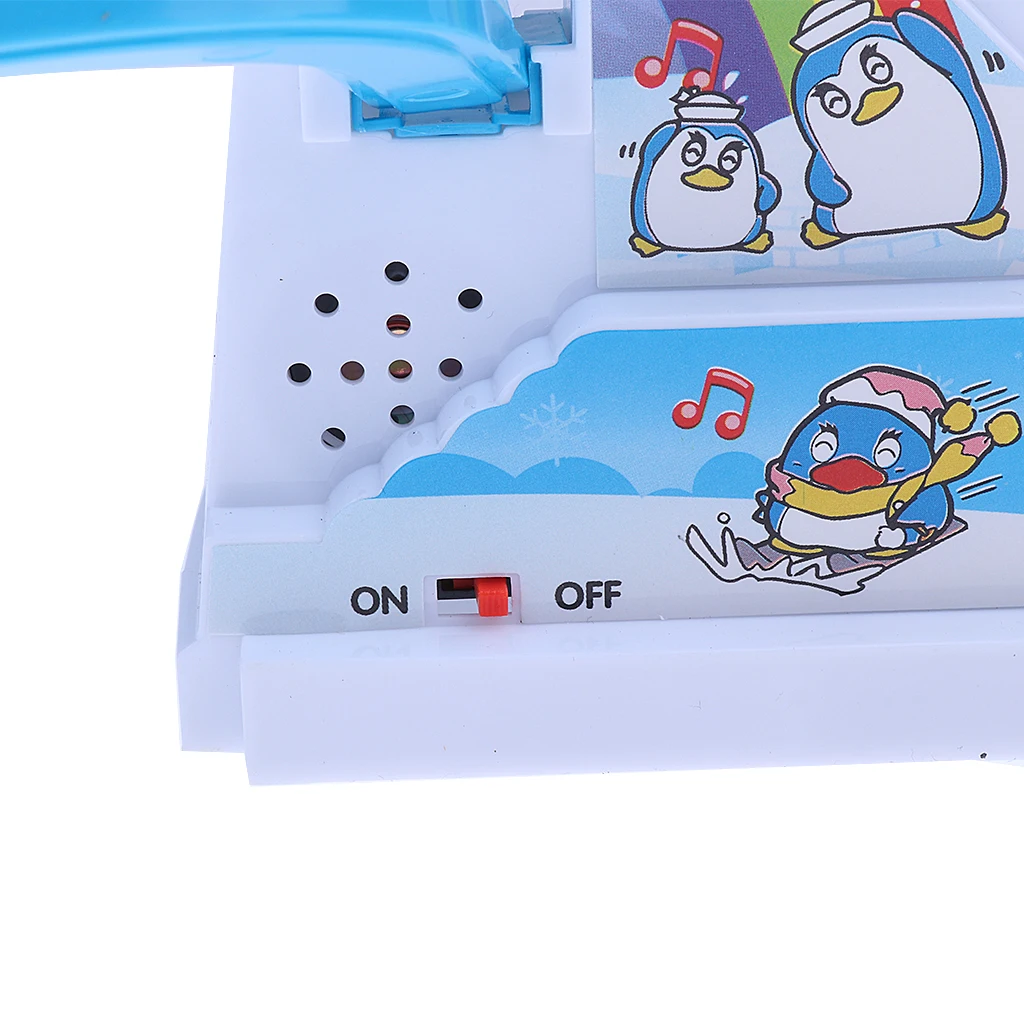 Penguin Slide Race Game Classic Racer Track with Music,Flashing Lights