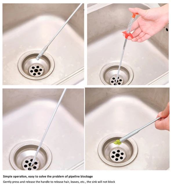 63 Inch Sewer Cleaning Hook Drain Clog Remover Drain Snake Grabber Drain  Hair Catcher Upgraded Extra Long Kitchen Sink Bathroom Toilet Shower (63)