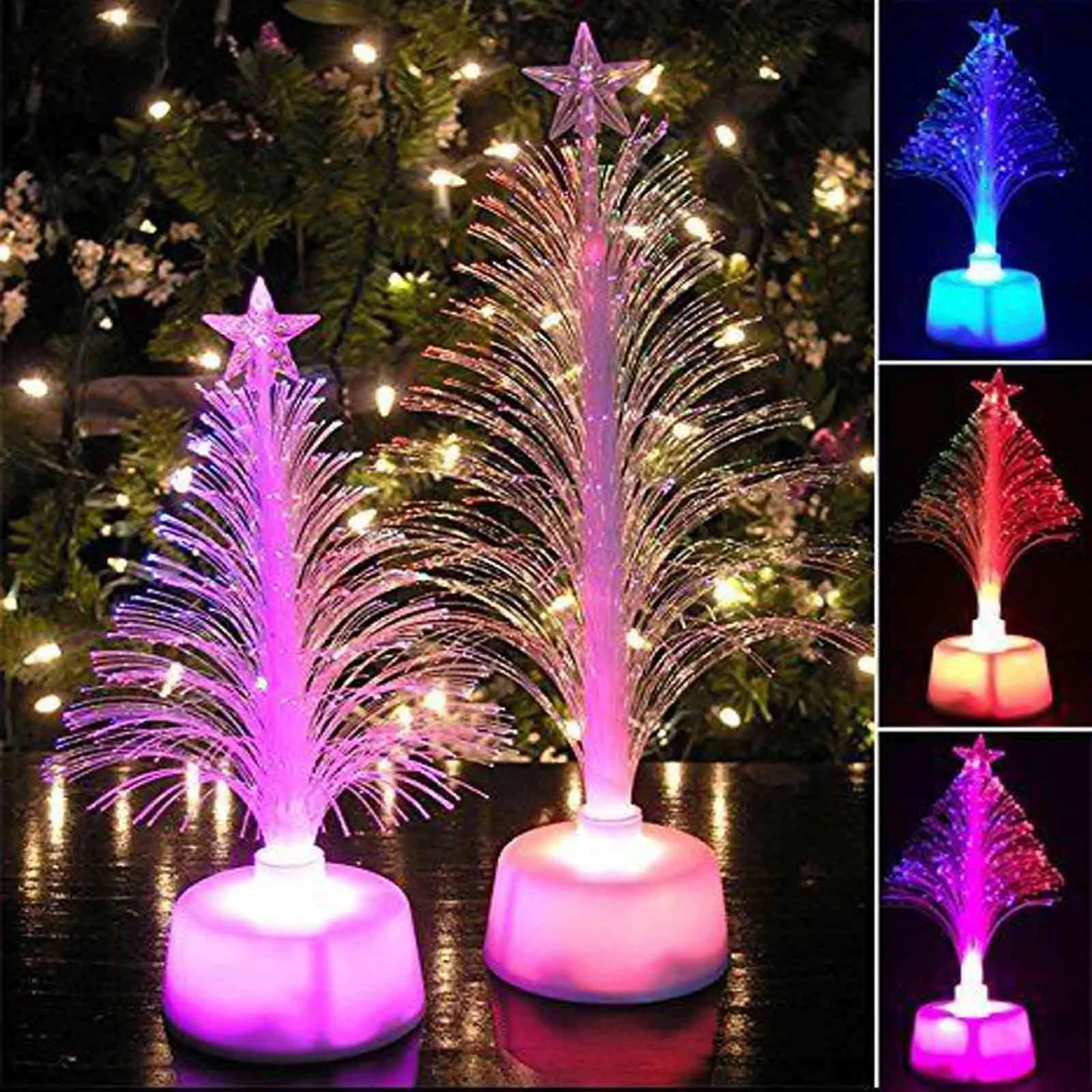 Mini Christmas Tree Light Color Changing LED Xmas Tree Lamp Home Decoration New 