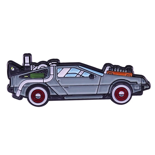 Marty McFly DeLorean OUTATIME Car Brooch Time Travelling Machine