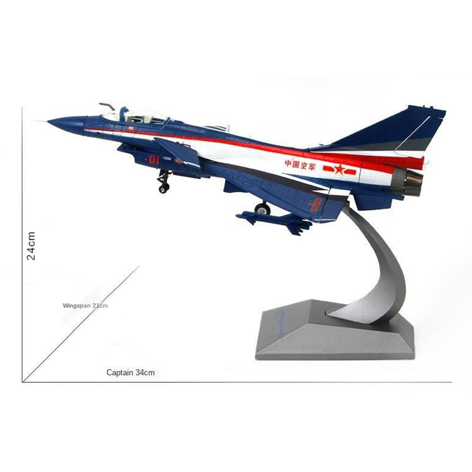 1:48 Scale Alloy F-10 Fighter Aircraft Aviation Die Cast Model with Stand Keepsake Decor Kids Toy