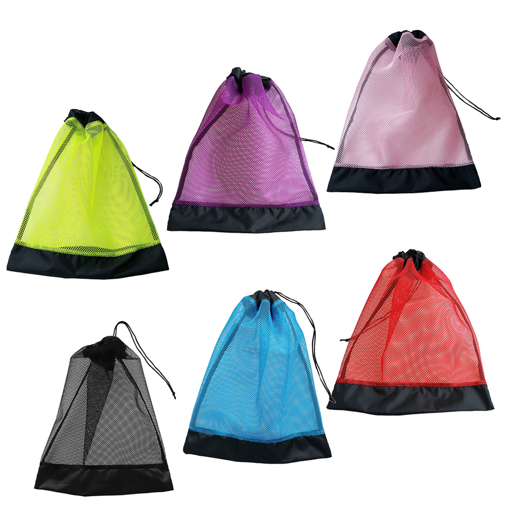 Compact Mesh Drawstring Bag for SCUBA Diving Snorkeling Gear Swim   Mask