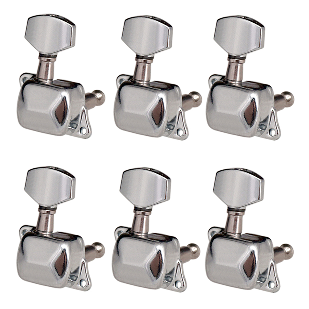 Tooyful 6R Semiclosed Zinc Alloy Tuning Pegs Key Tuners Machine Heads for Electric Guitar Parts Accessories