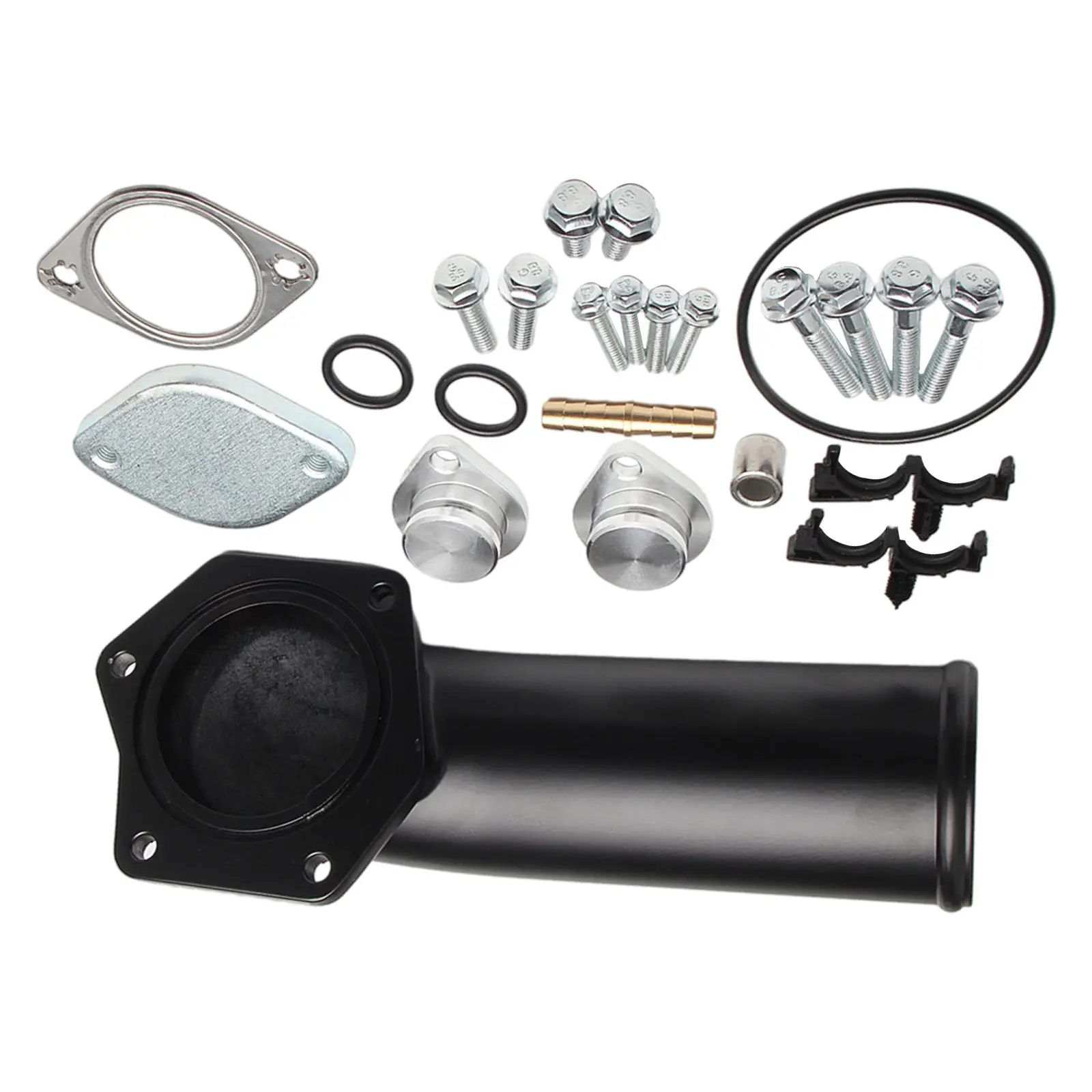 Intake Elbow Pipe Repalcement 6.4L High Flow Black Powerstroke 391Ci Parts 2008-2010 Valve Kit for Ford Super Duty