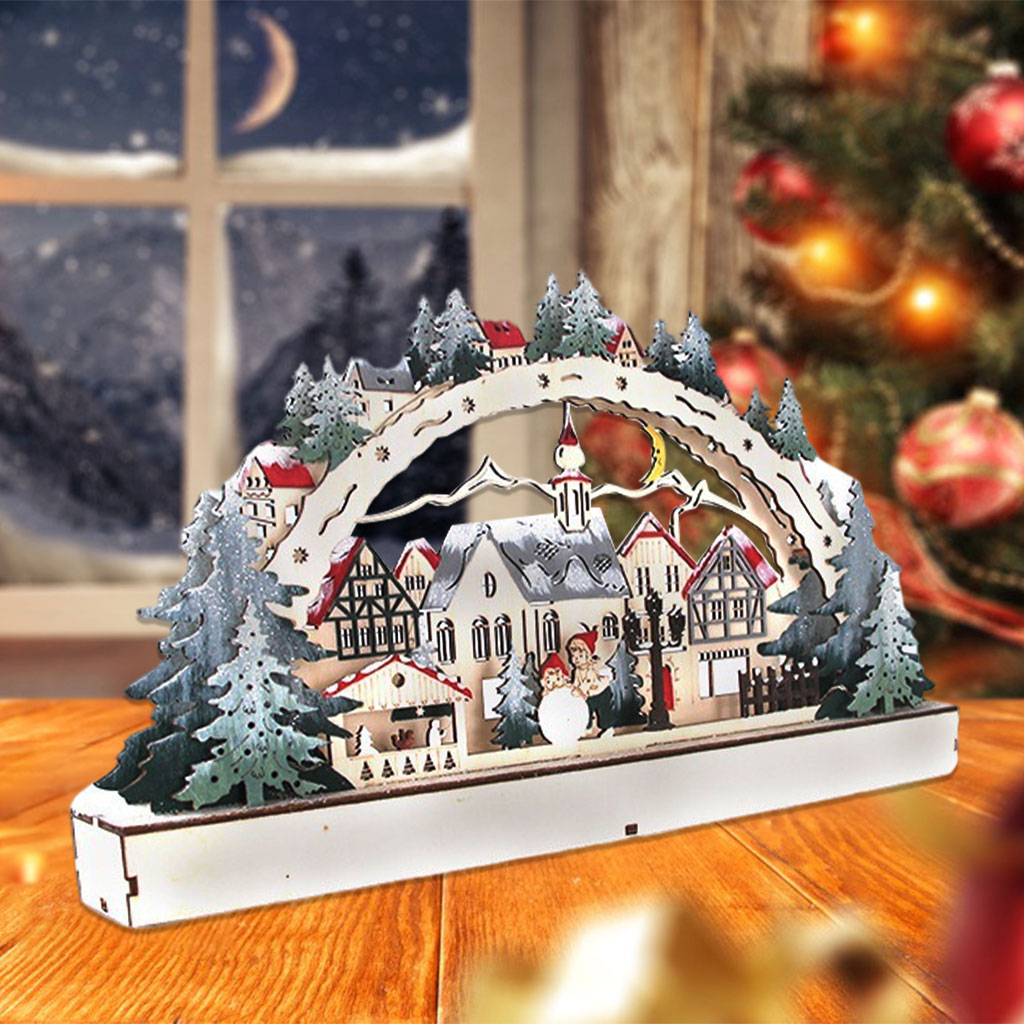 thomas kinkade christmas village set