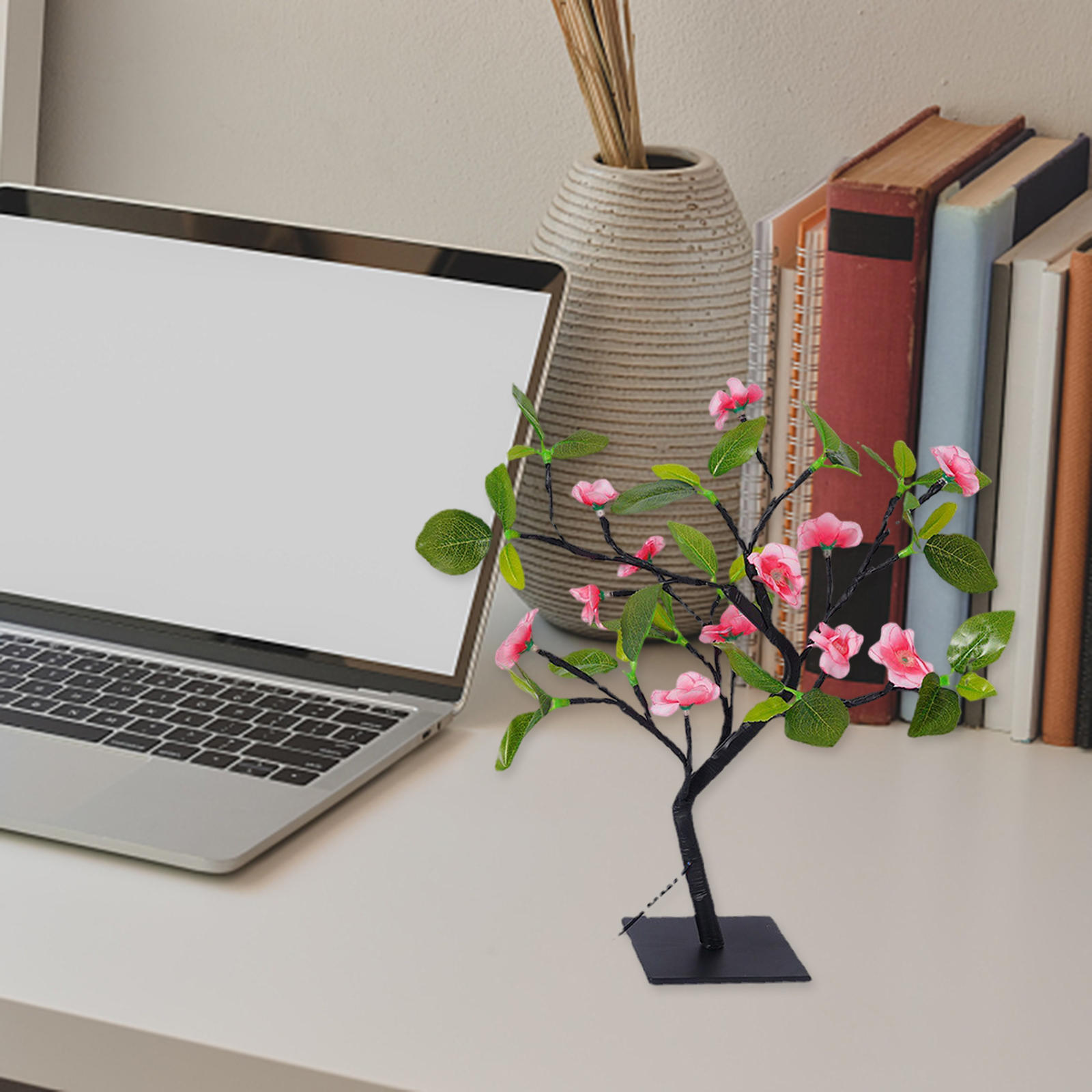 Leds Night Light Bonsai Tree Lamp Plum Blossom Table Lamps Indoor Wedding Home Decoration USB Plug