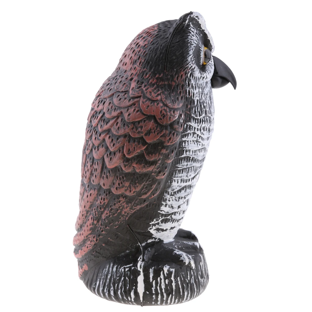 Large Great Horned Owl Decoy Bird Rodent Repellent Garden Yard Lawn Plants Artificial Decor Garden Supplies 11x 26cm