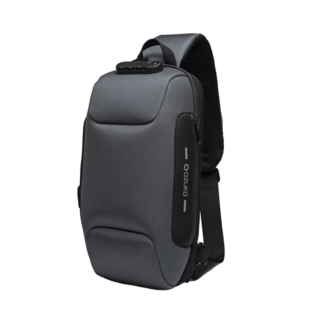Sling Bag Shoulder Waterproof with USB Charging Port for Men  camouflage