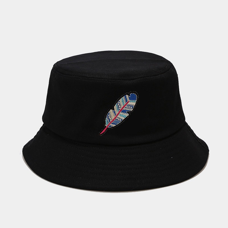 Sparsil Unisex Summer Embroidery Bucket 