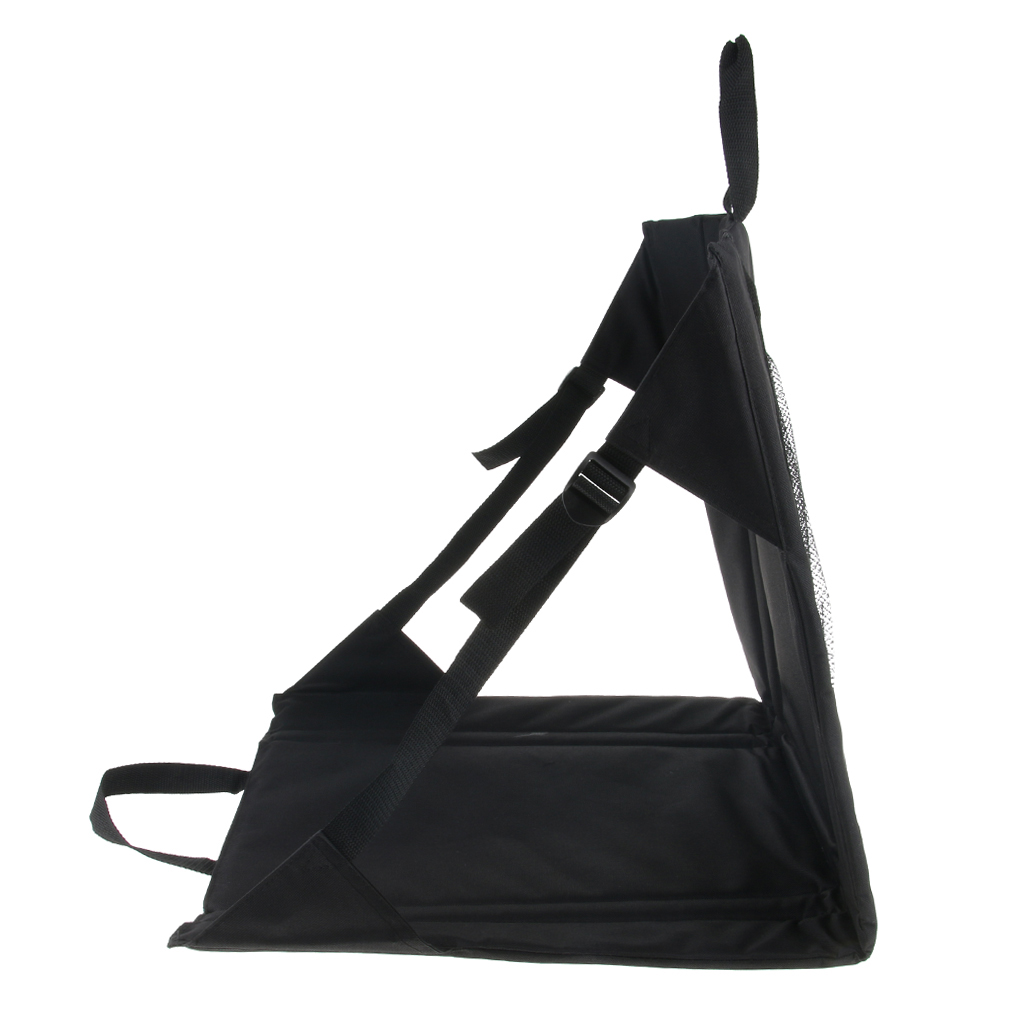 Portable Oxford Stadium Seat Chair Bleacher Cushion with Padded Back Support