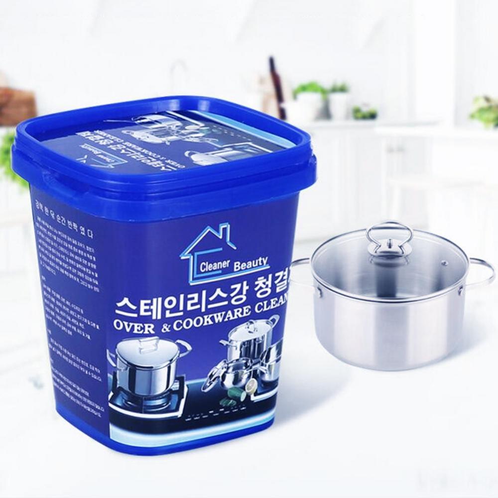 500G Rust Remover Cleaner Kitchen Stainless Steel Cleaning Paste Pot Polishing Pan Kitchenwares Stain Dirt Cleaner Accessories