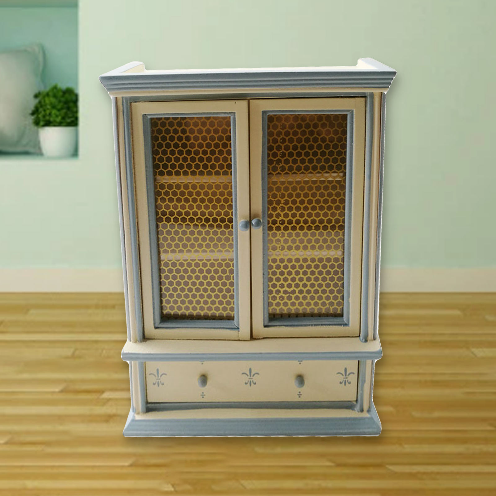 1/12 Doll House Bookcase Toy Furniture Model Display Cabinet for Home Kitchen Bedroom Decoration