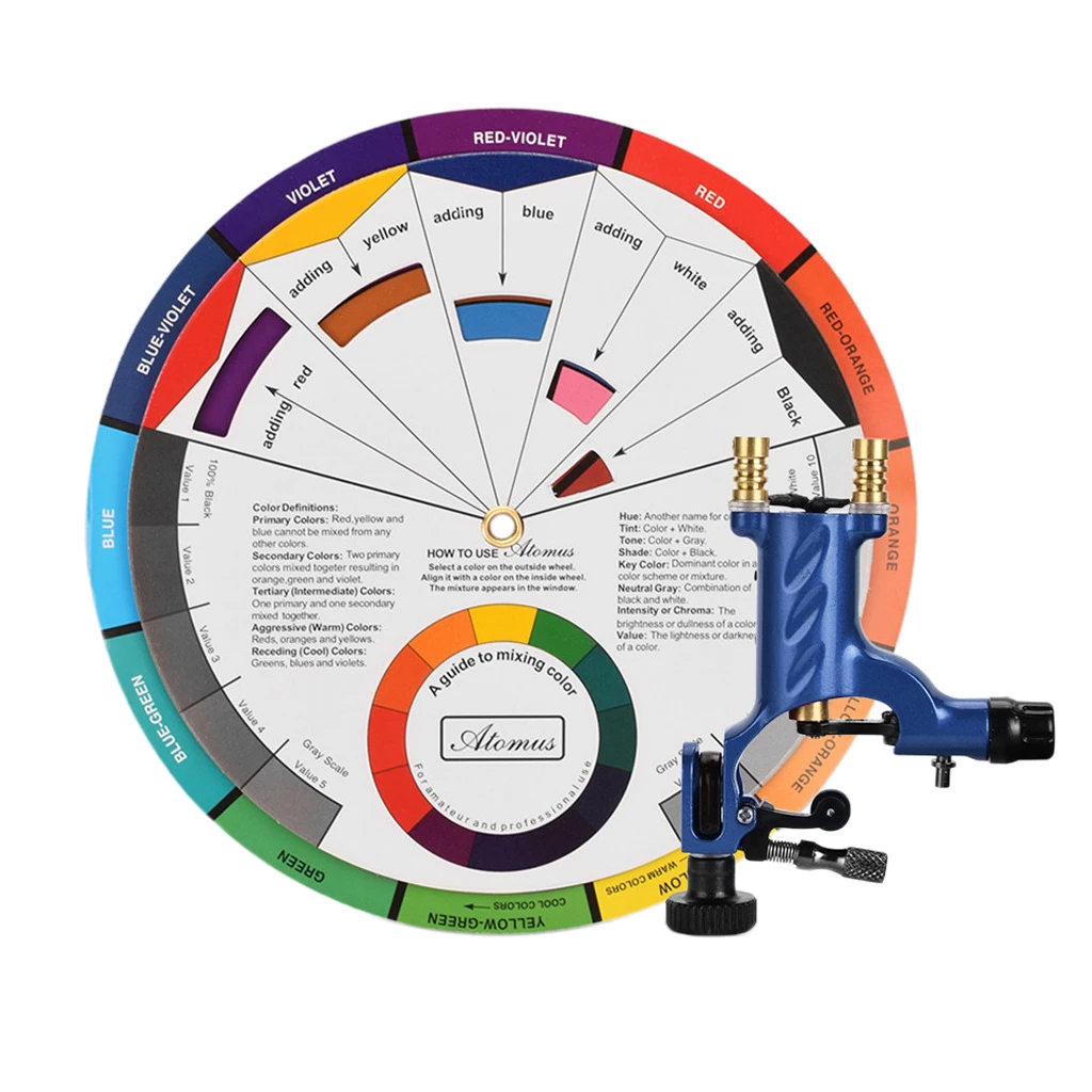 Rotary  Motor Machine Color Wheel Mixing Instructions Diagram  Make Up Set